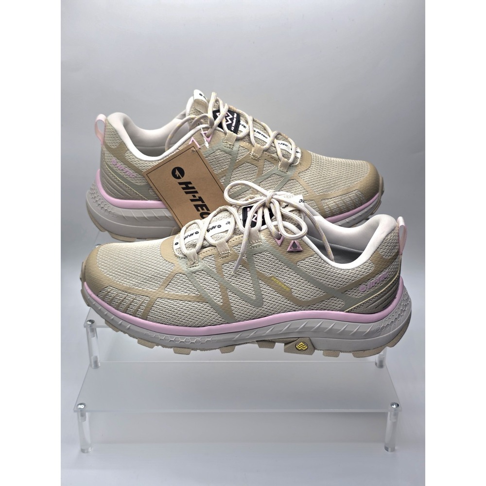 NEW Hi-Tec Women's AWW Mauna Hiker WP Shoes Tan Pink Yellow Size 11 Waterproof